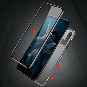 Upgraded Two Side Tempered Glass Magnetic Adsorption Phone Case for Honor 20,Honor 20i Honor 20Pro