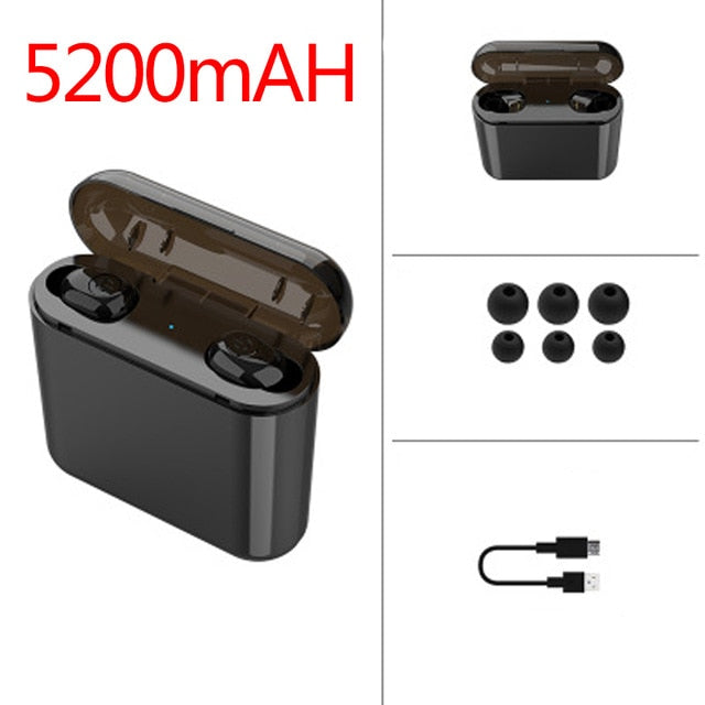 Newest TWS Wireless Earphones Headphones Bluetooth 5.0 Earbuds as Power Bank Sport Headset Noise Cancel Earphone Headphone